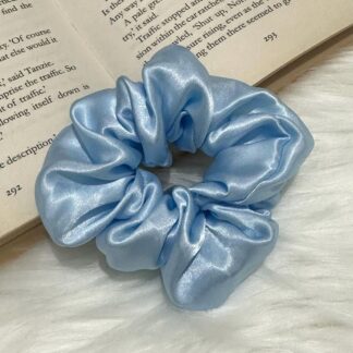 Pastel blue scrunchy
